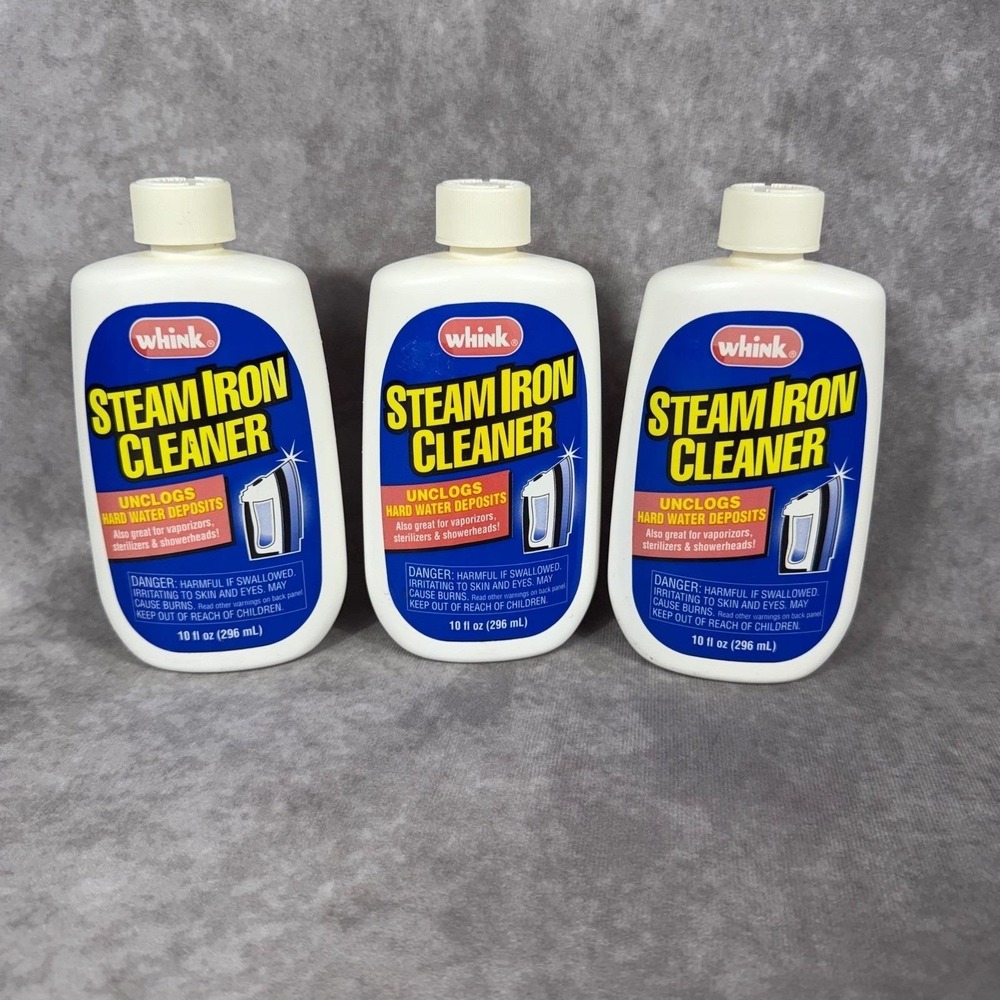 3 Whink Steam Iron Cleaner 10oz Unclogs Hard Water Deposits Discontinued Lot NOS